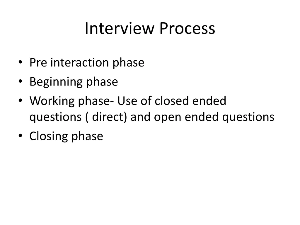 interview process