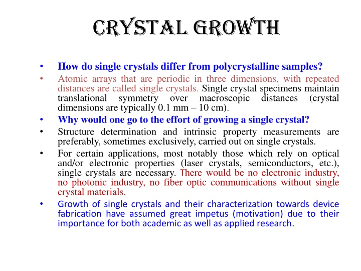 crystal growth