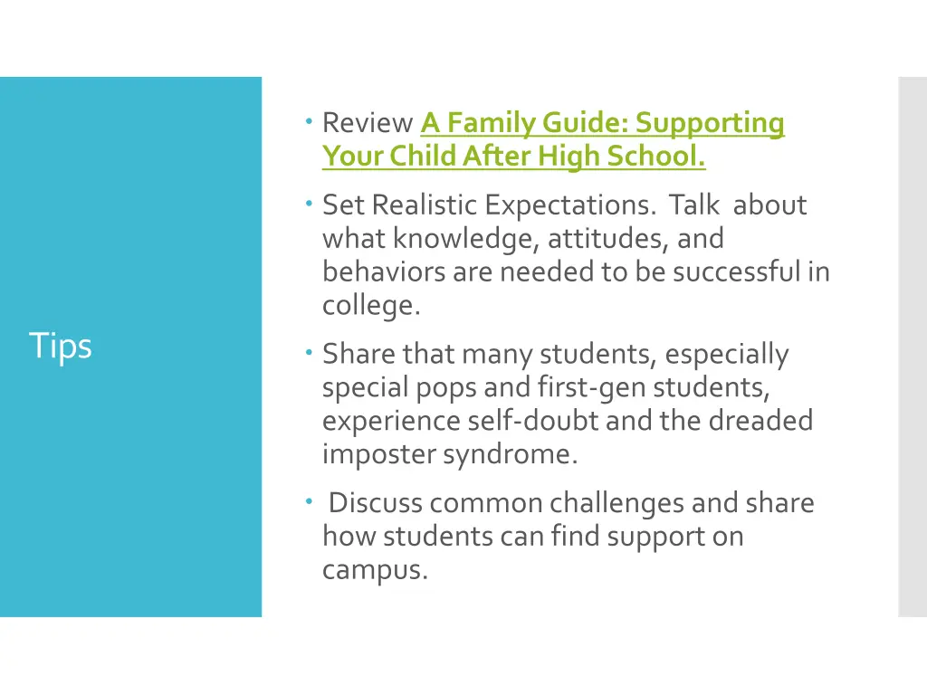 review a family guide supporting your child after