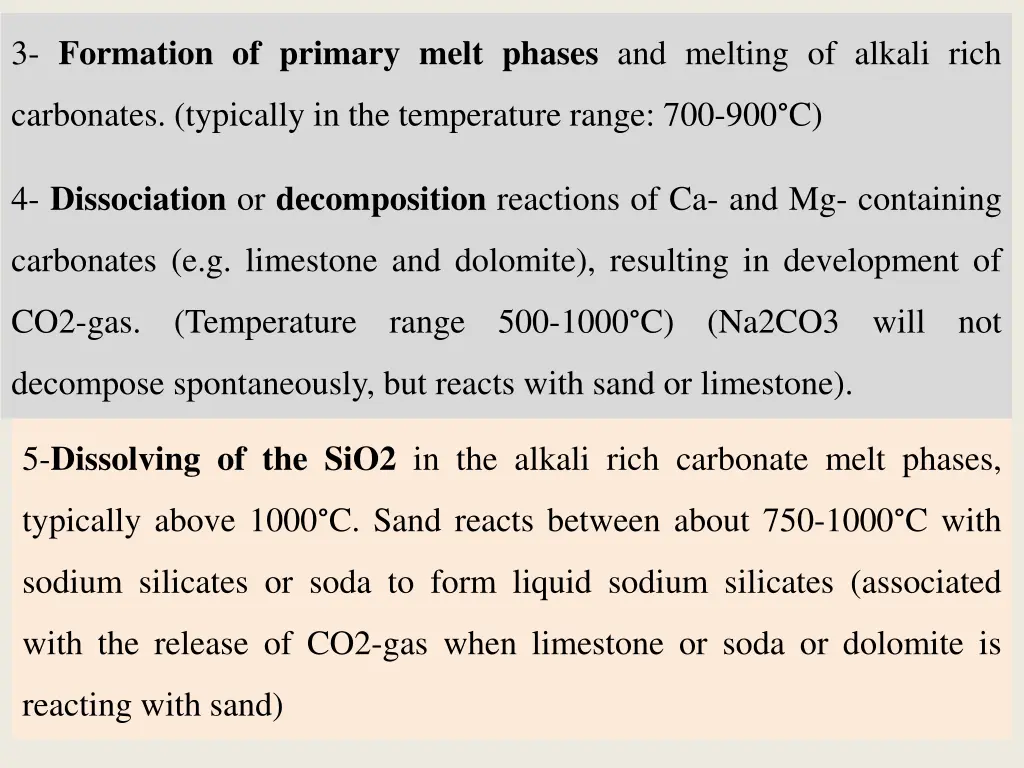 3 formation of primary melt phases and melting