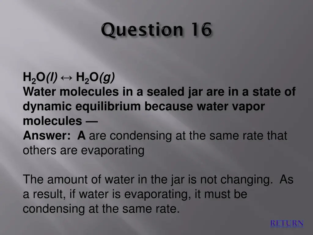 h 2 o l water molecules in a sealed 1