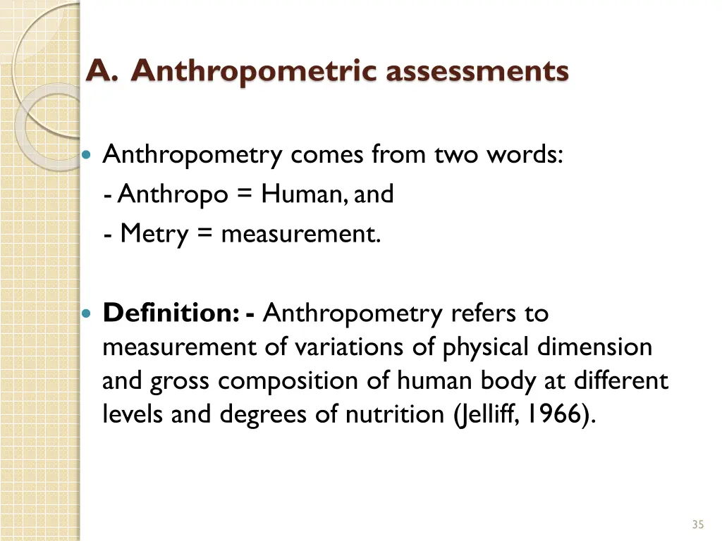 a anthropometric assessments