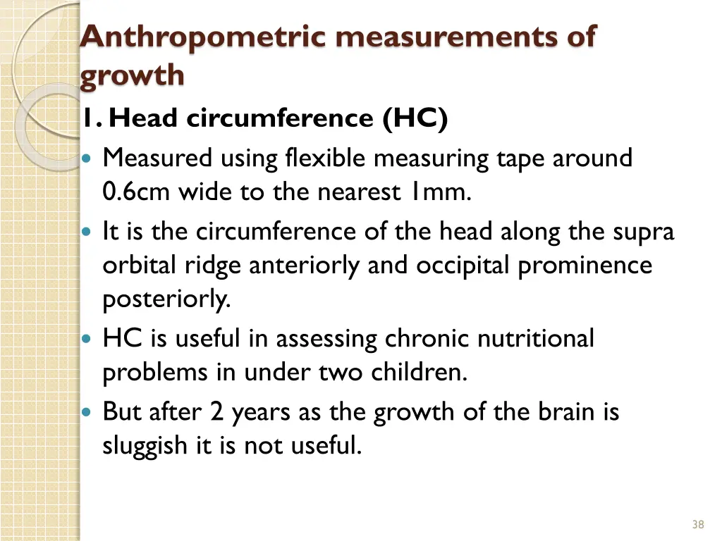 anthropometric measurements of growth 1 head