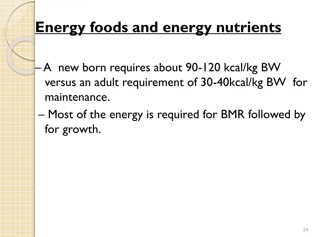 energy foods and energy nutrients