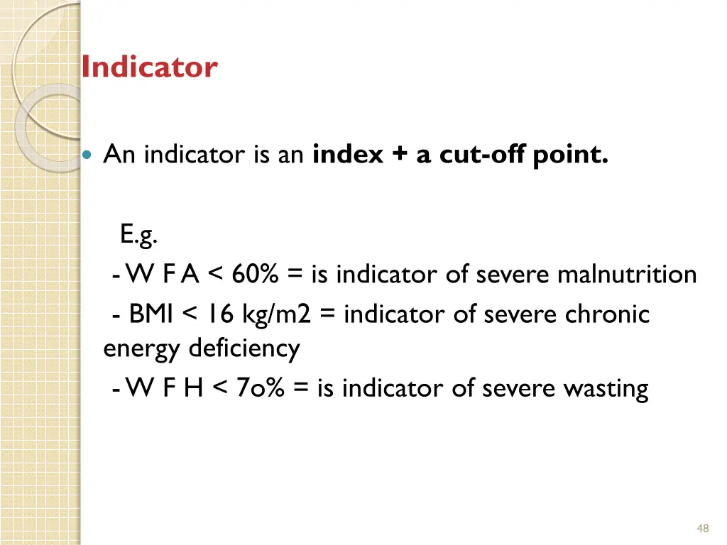 indicator