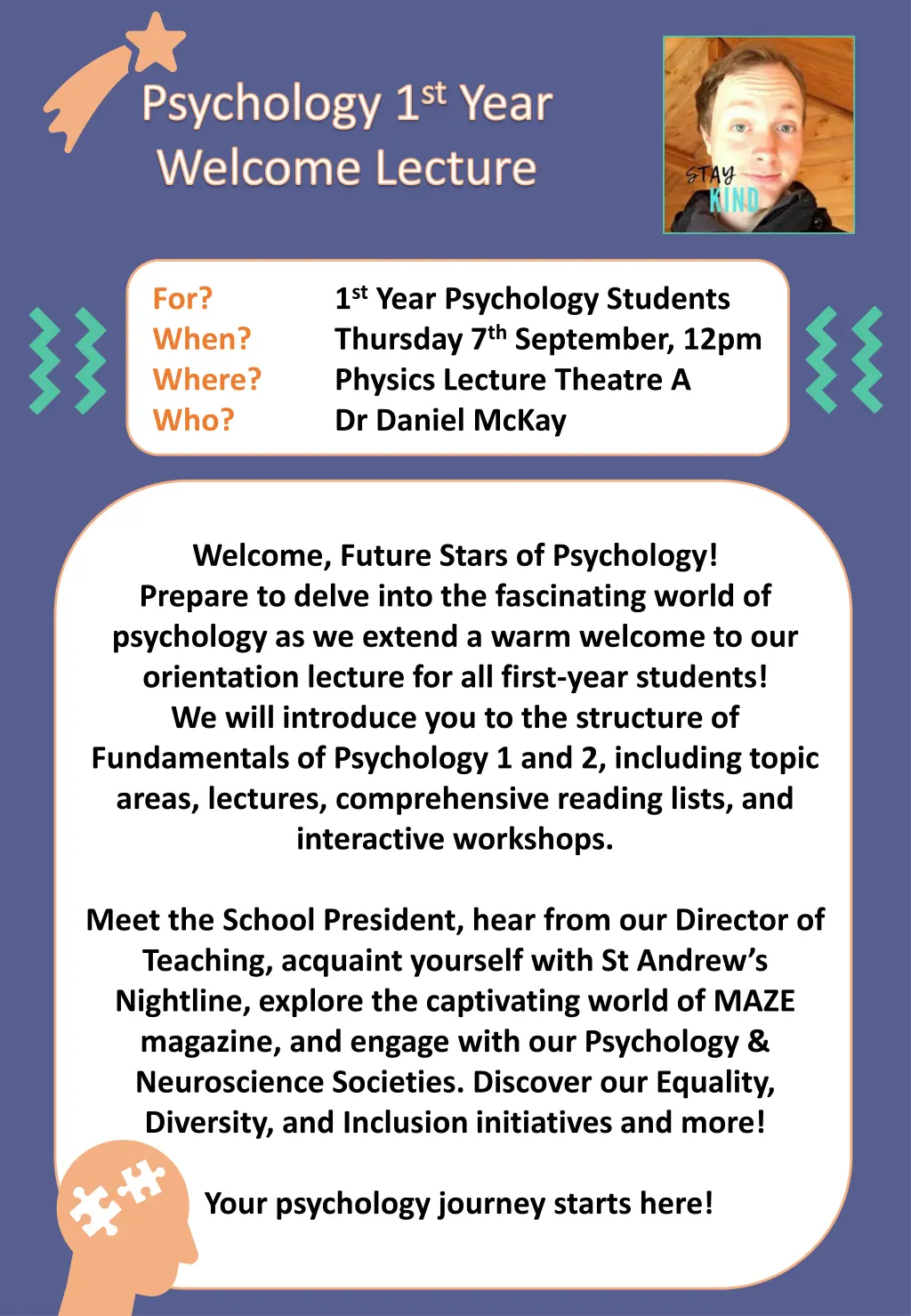 psychology 1 st year welcome lecture