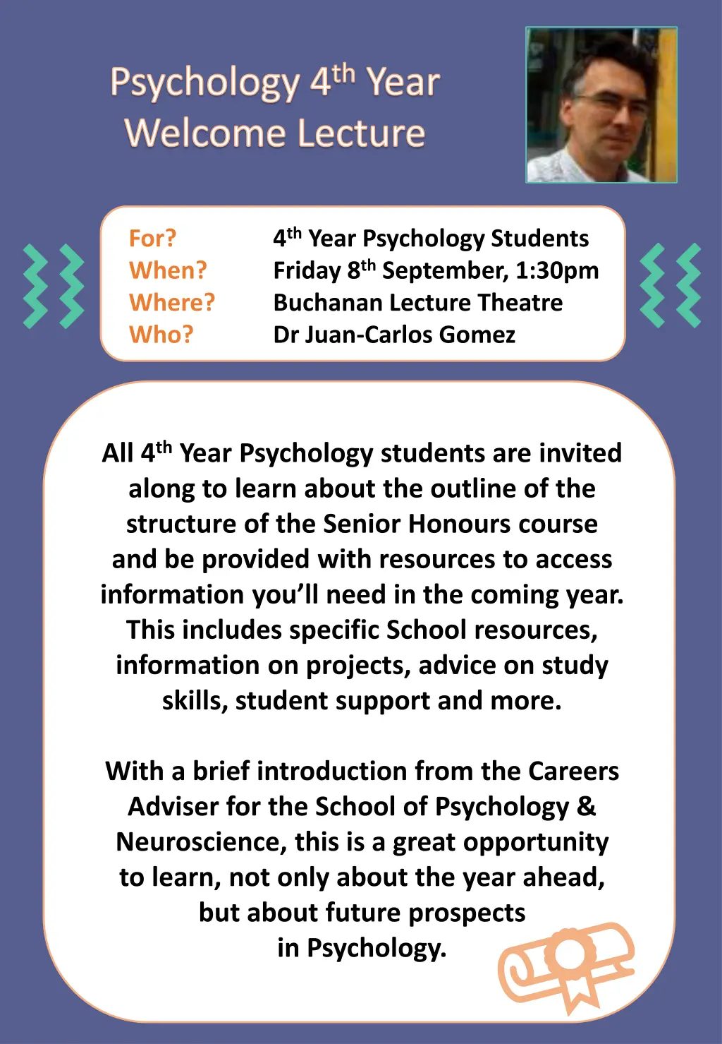 psychology 4 th year welcome lecture