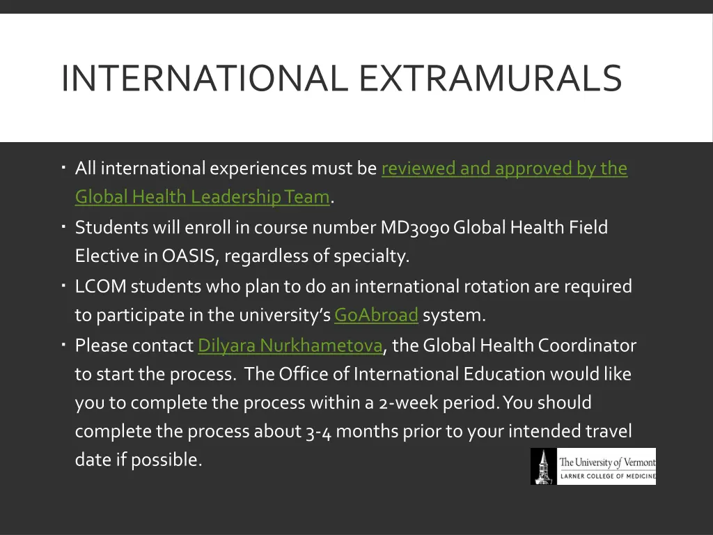 international extramurals