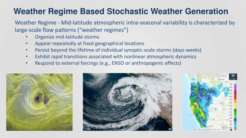 weather regime based stochastic weather generation