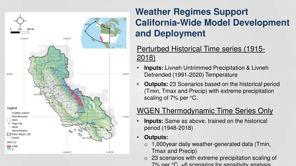 weather regimes support california wide model