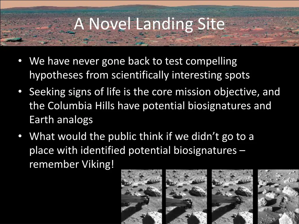 a novel landing site 1