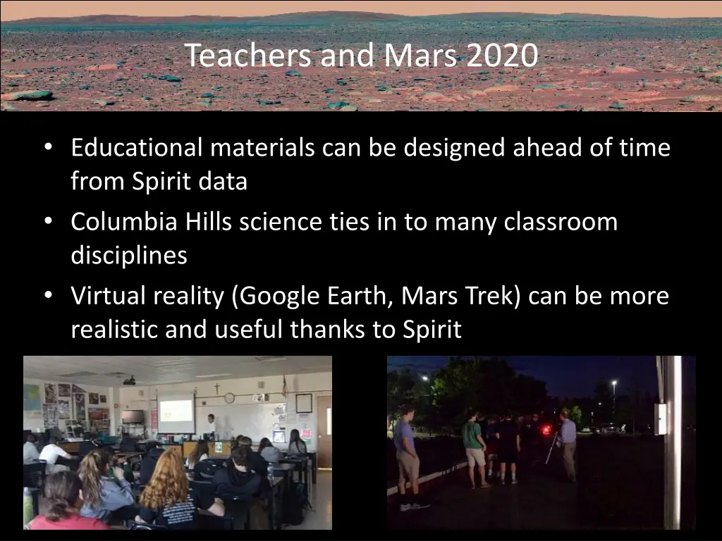 teachers and mars 2020