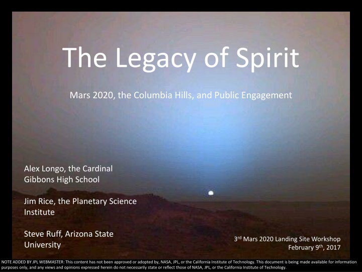 the legacy of spirit