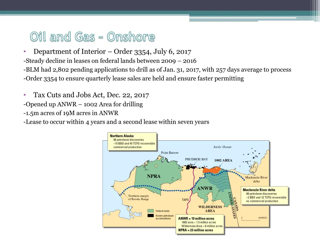 oil and gas onshore