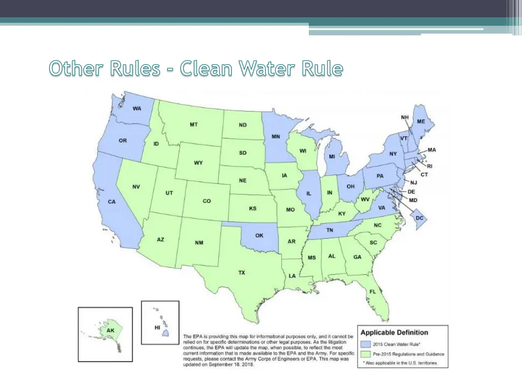 other rules clean water rule 1