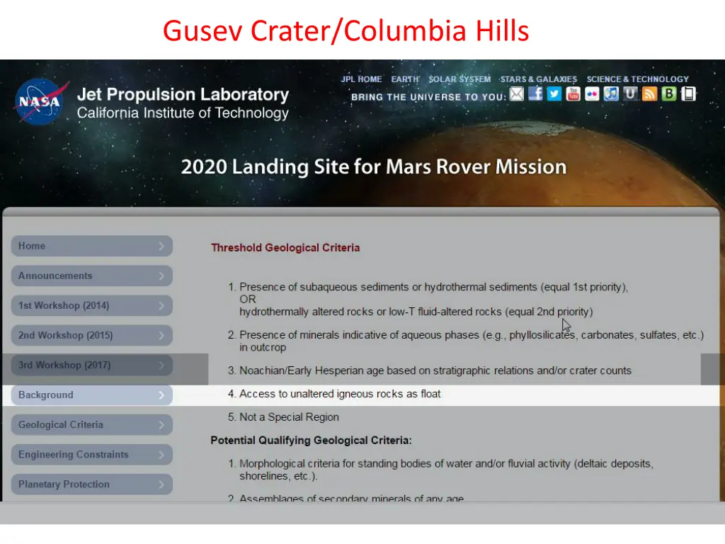 gusev crater columbia hills 1