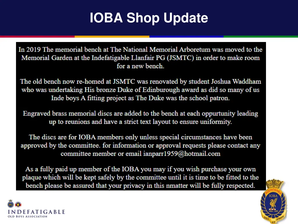 ioba shop update