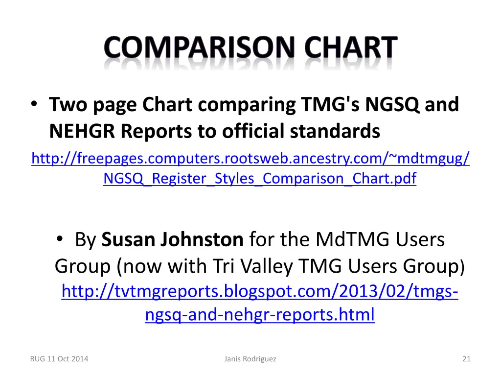 comparison chart