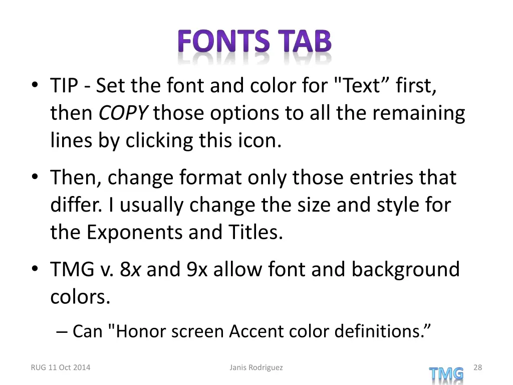 fonts tab 1