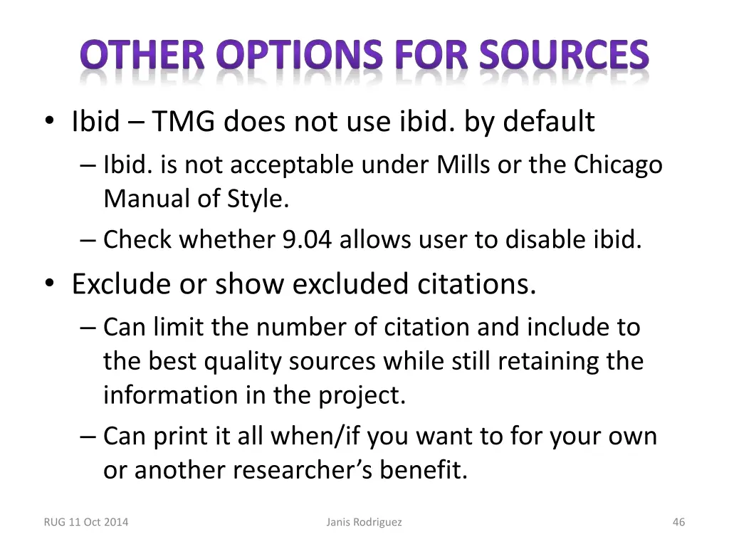 other options for sources