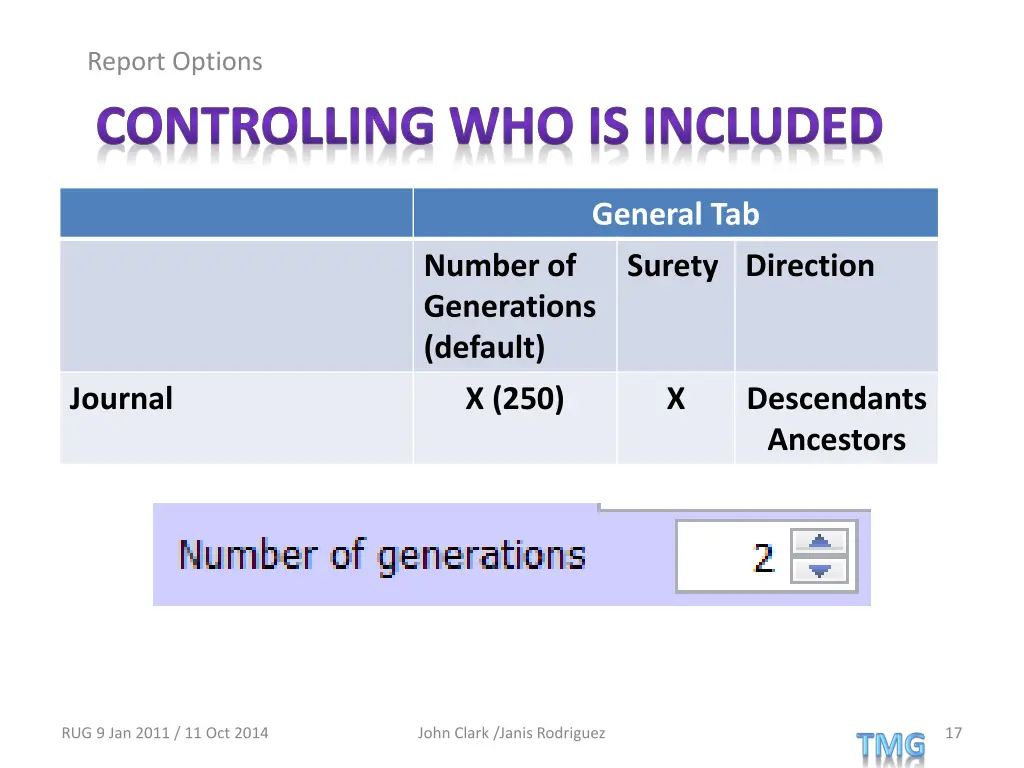 report options 1