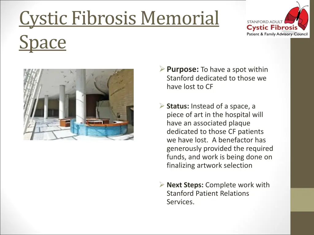 cystic fibrosis memorial space