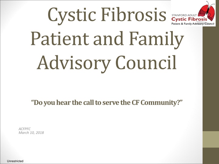 cystic fibrosis patient and family advisory