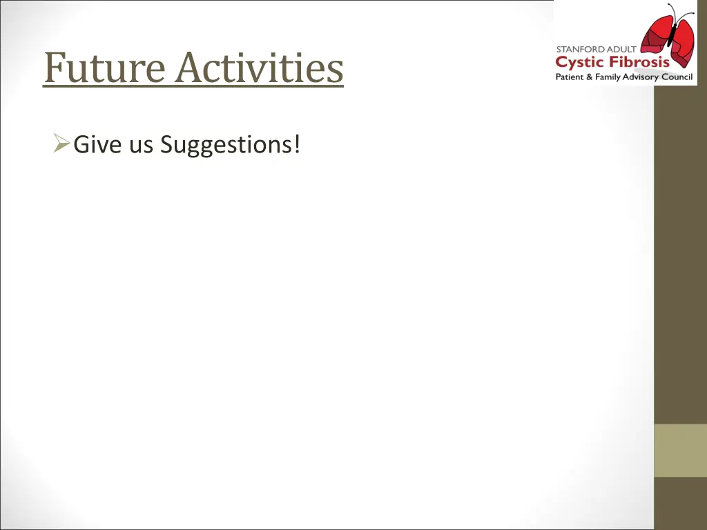 future activities