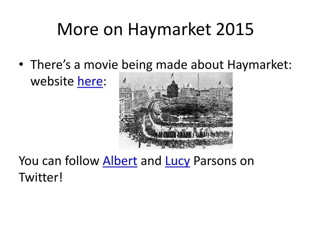 more on haymarket 2015