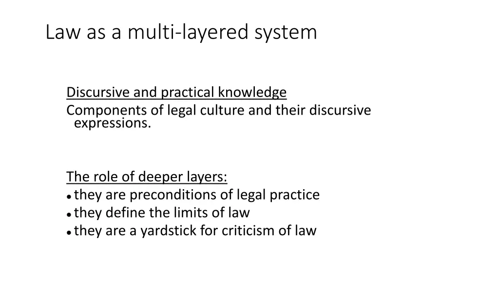 law as a multi layered system 1