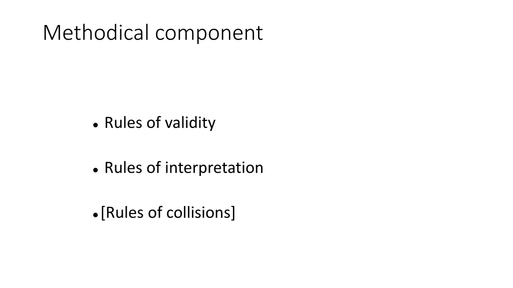 methodical component