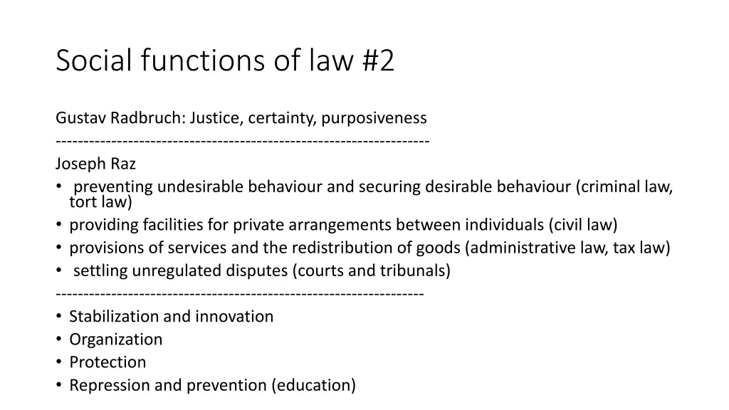 social functions of law 2