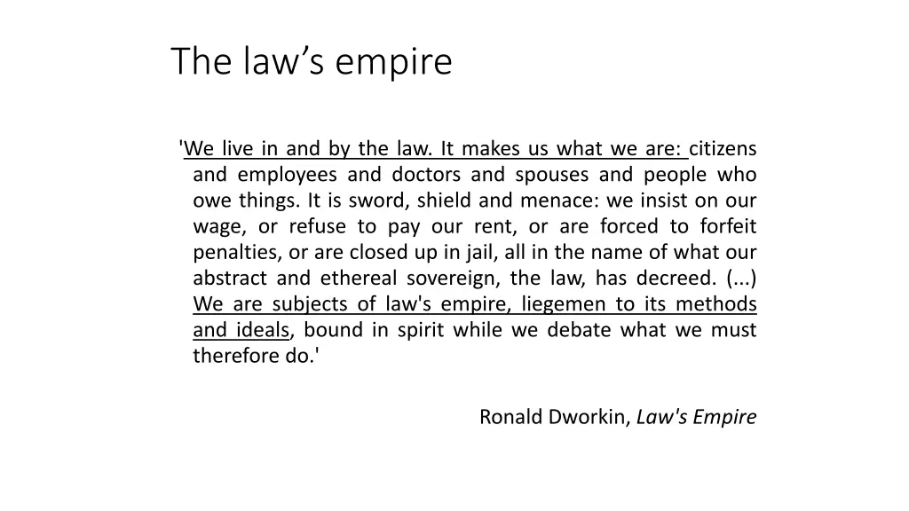 the law s empire