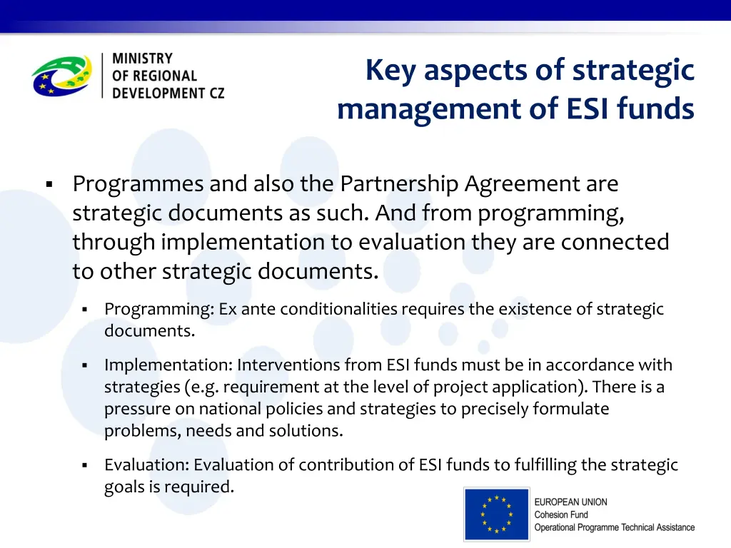 key aspects of strategic management of esi funds 1