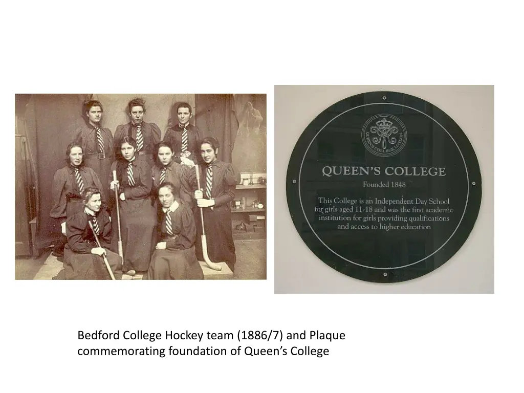 bedford college hockey team 1886 7 and plaque