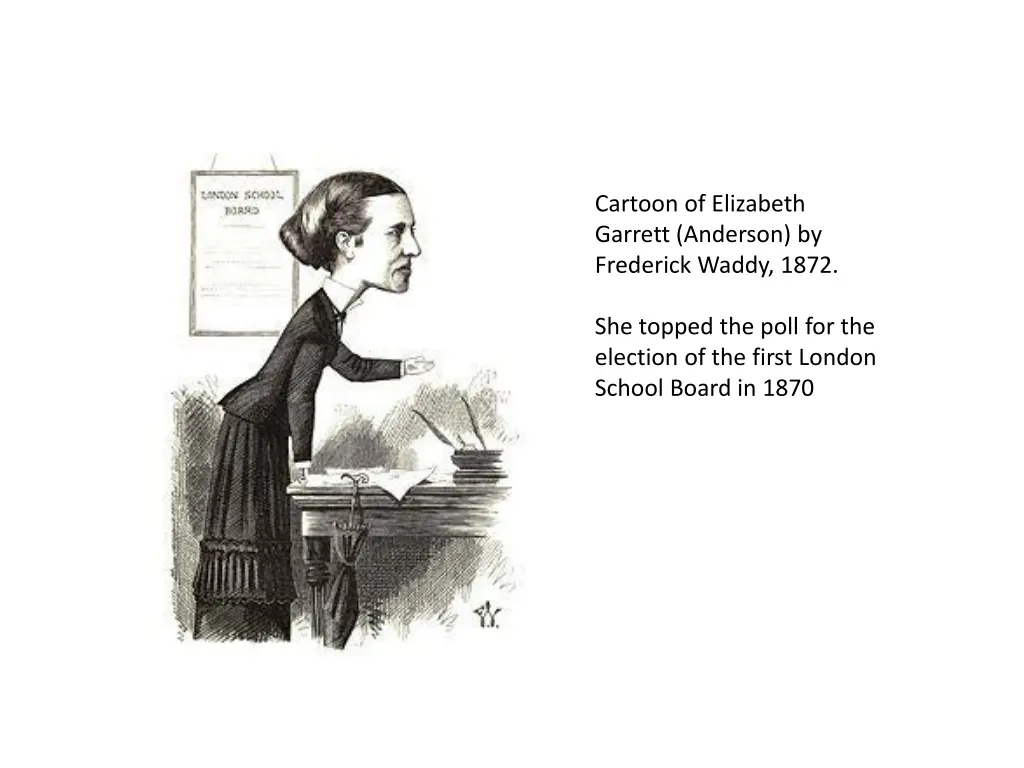 cartoon of elizabeth garrett anderson