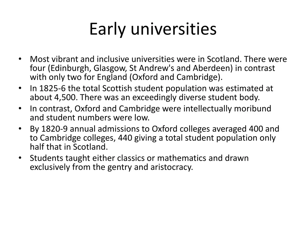 early universities