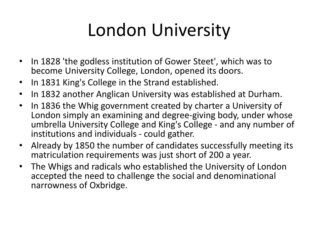 london university