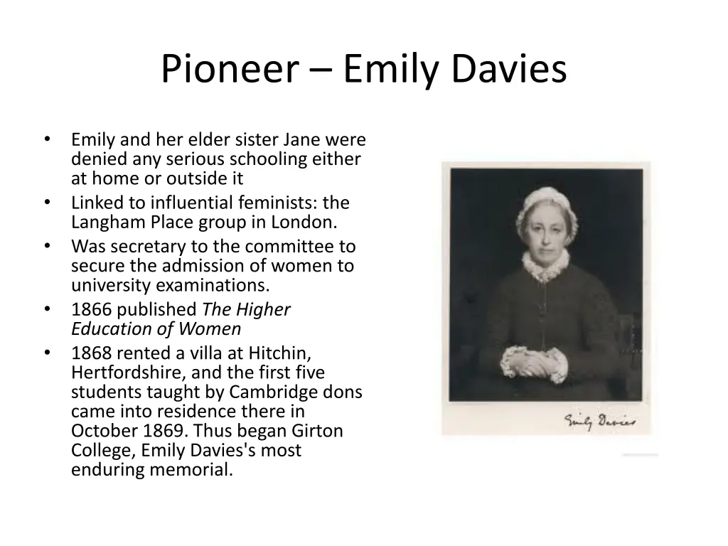 pioneer emily davies