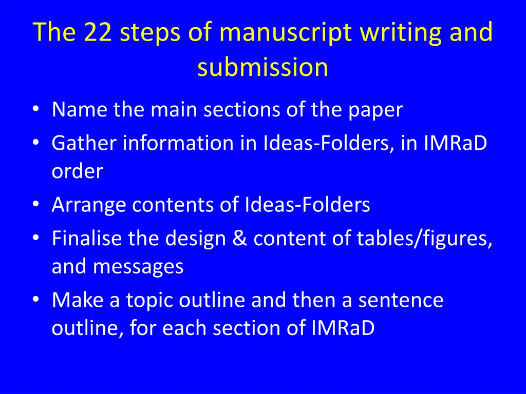 the 22 steps of manuscript writing and submission 2