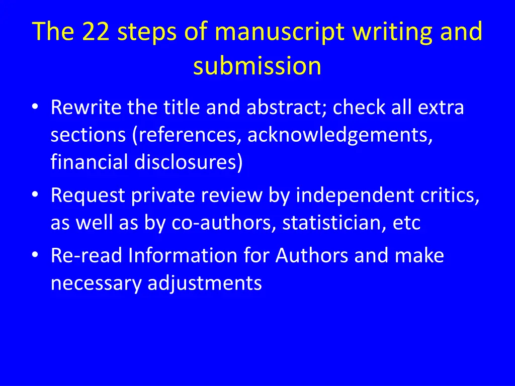 the 22 steps of manuscript writing and submission 4