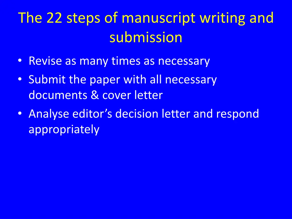 the 22 steps of manuscript writing and submission 5