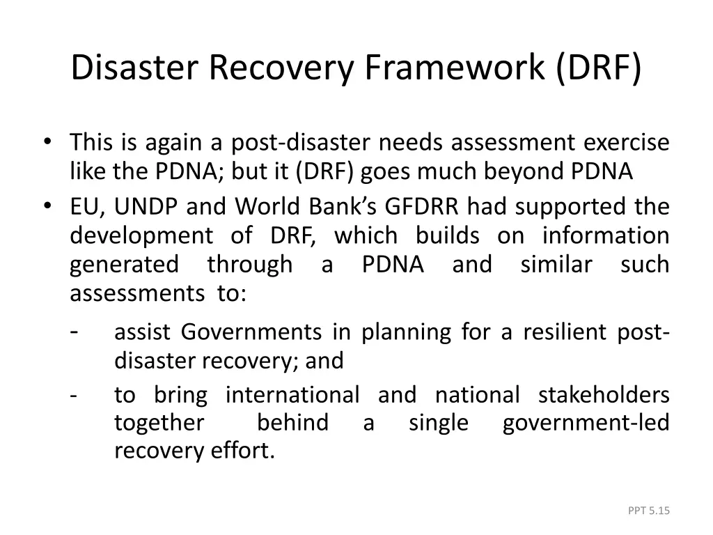 disaster recovery framework drf