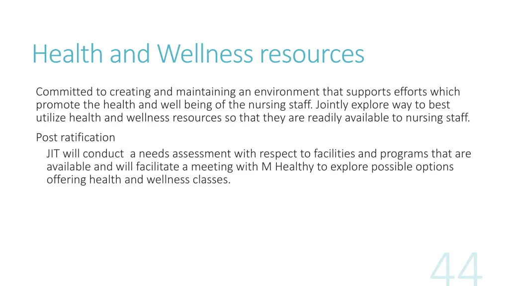 health and wellness resources