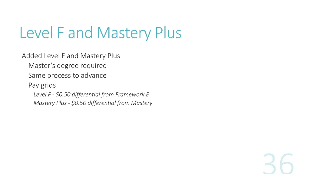 level f and mastery plus