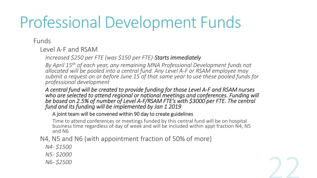 professional development funds