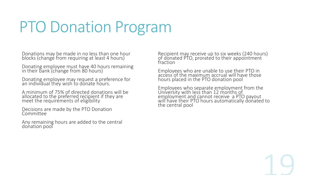 pto donation program