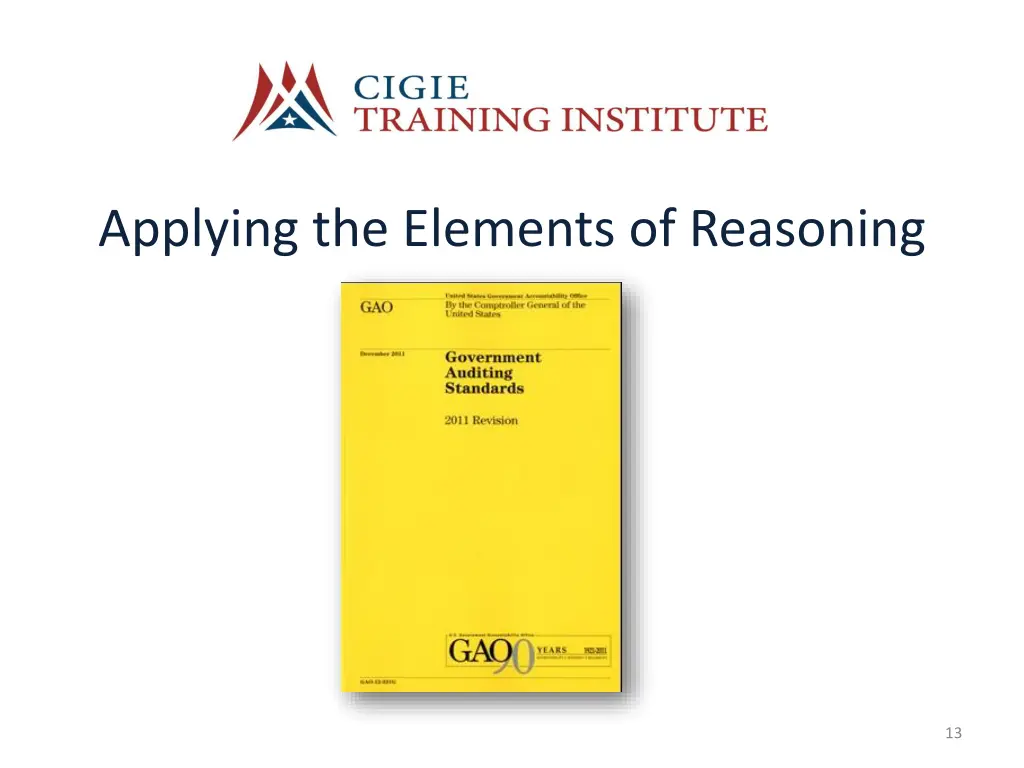 applying the elements of reasoning