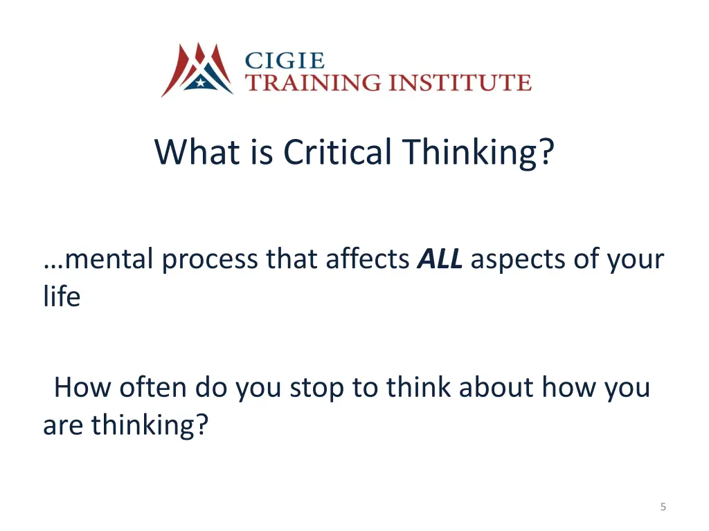 what is critical thinking