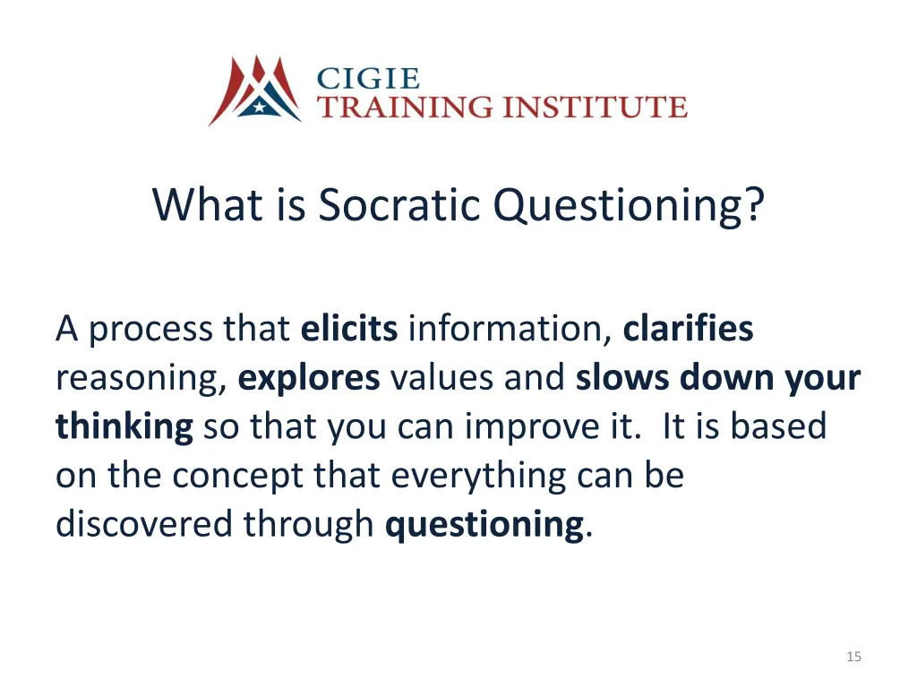 what is socratic questioning